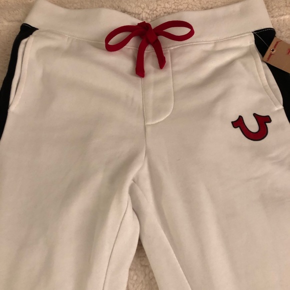 TRUE RELIGION Mens Buddha Logo Sweatsuit, White - Picture 7 of 8